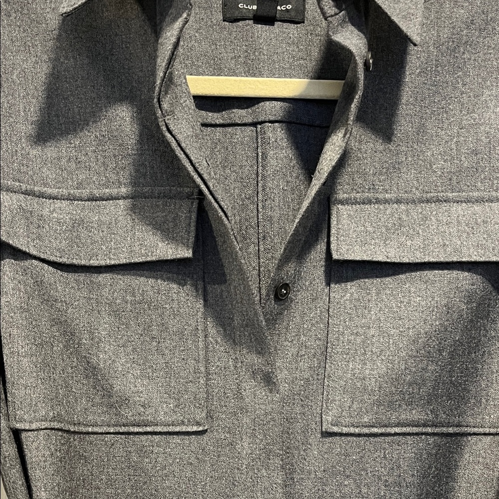 Club Monaco Grey Wool Shirt Dress